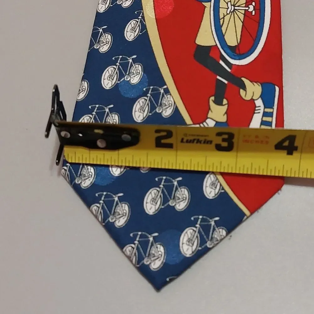 Vintage Disney Mickey Unlimited Goofy No 1  Cyclist Neck Tie Made In Italy
